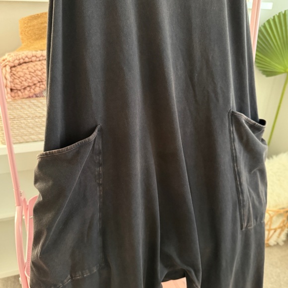 Free People Movement Hot Shot Onesie Washed Black Jumpsuit | XL - Picture 5 of 9